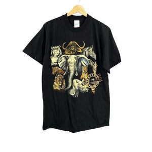 Vintage 90s World Wildlife Fund Animals Graphic T Artex USA Shirt L